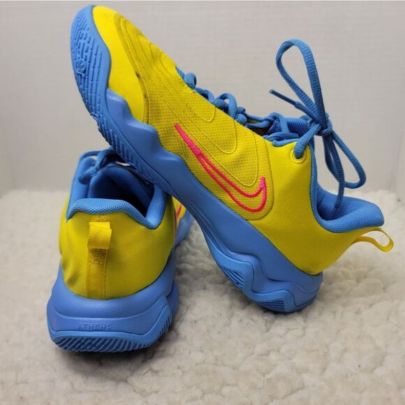 Nike Giannis Immortality 4 Mens Sneaker Size 5 Yellow Blue Basketball Shoes - Picture 6 of 11
